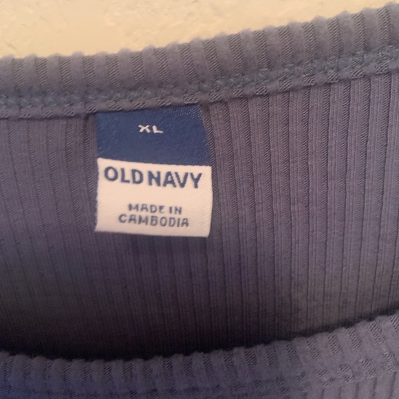 ✨HPx2✨NWT old navy ribbed soft dusty blue long sleeve shirt - Picture 4 of 6